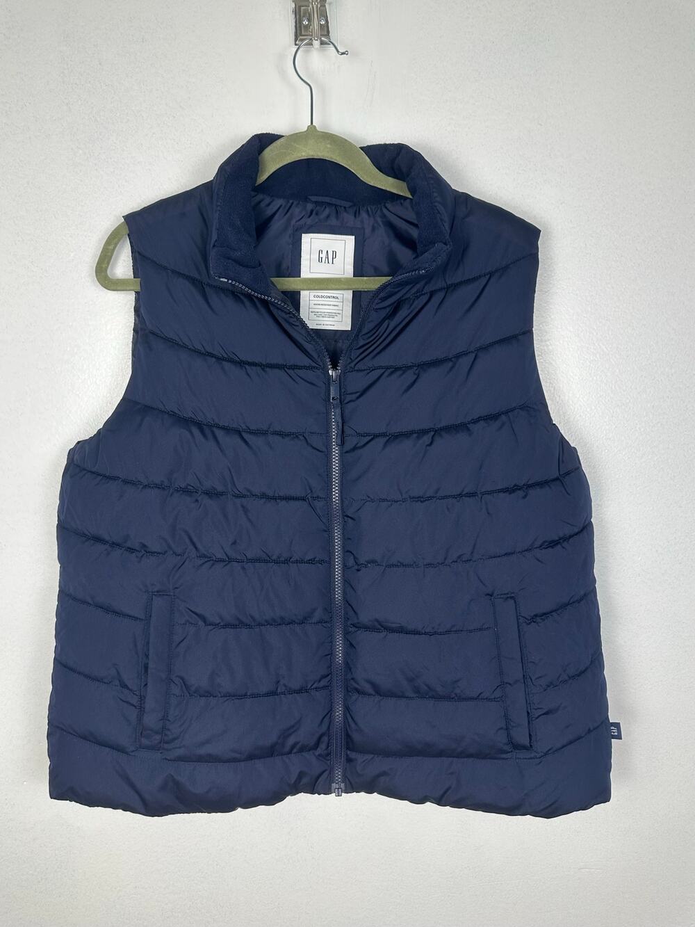 Gap ColdControl Women's Puffer Vest navy blue XL water-resistant low-bulk warmth